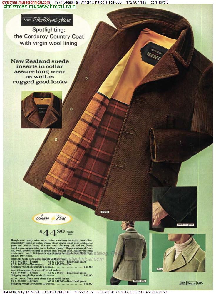 1971 Sears Fall Winter Catalog, Page 685