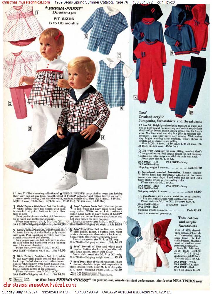1969 Sears Spring Summer Catalog, Page 76