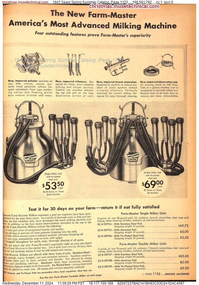 1947 Sears Spring Summer Catalog, Page 1123