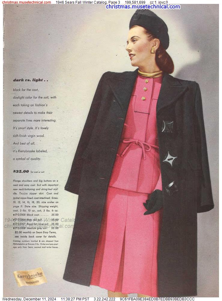 1946 Sears Fall Winter Catalog, Page 3