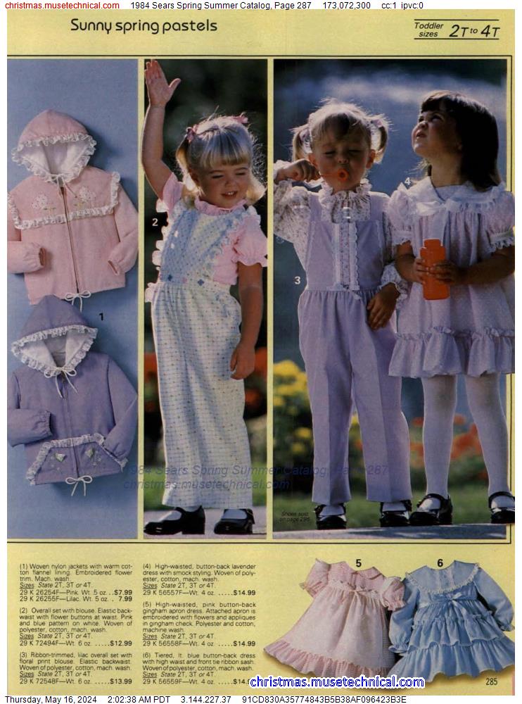 1984 Sears Spring Summer Catalog, Page 287