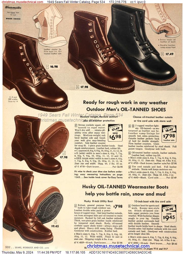 1949 Sears Fall Winter Catalog, Page 534