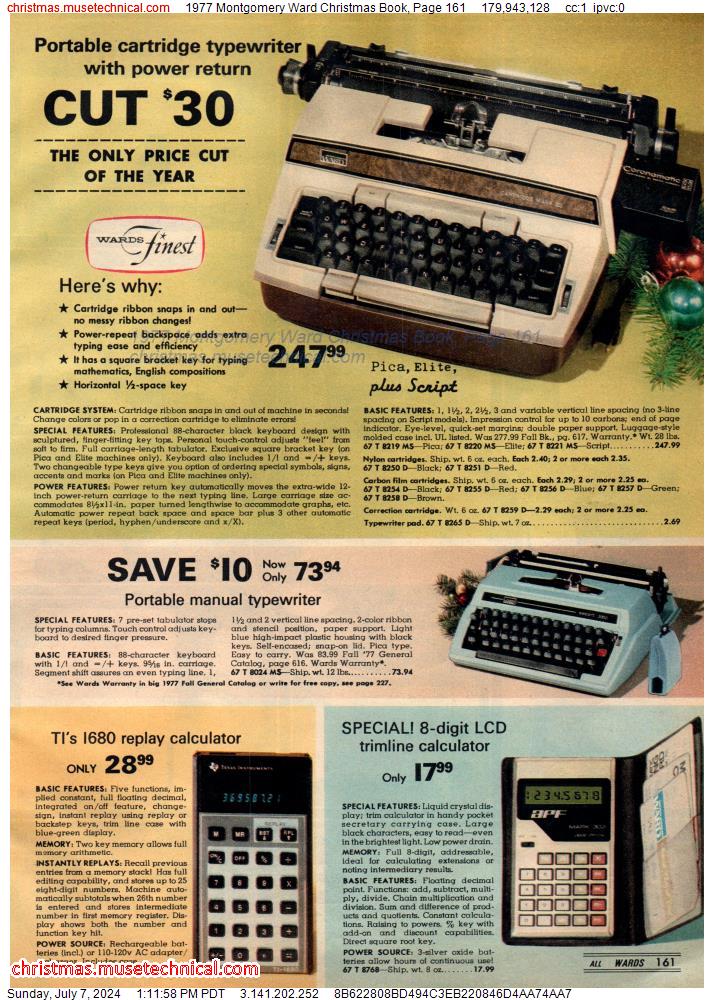 1977 Montgomery Ward Christmas Book, Page 161