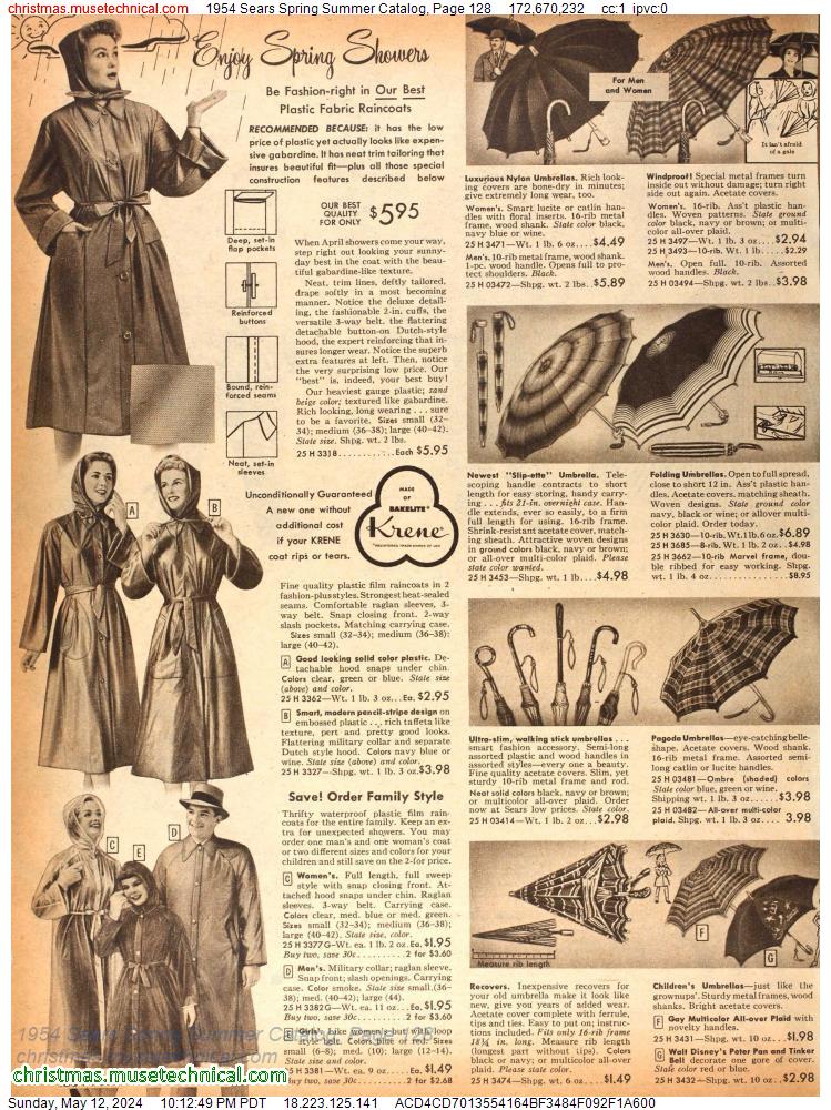 1954 Sears Spring Summer Catalog, Page 128