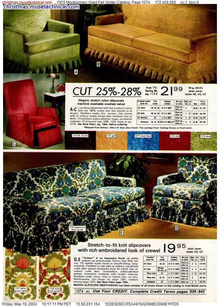 1975 Montgomery Ward Fall Winter Catalog, Page 1274