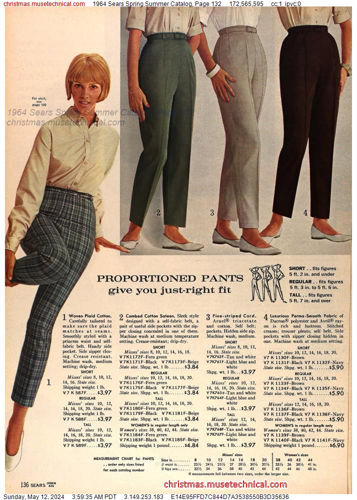 1964 Sears Spring Summer Catalog, Page 132