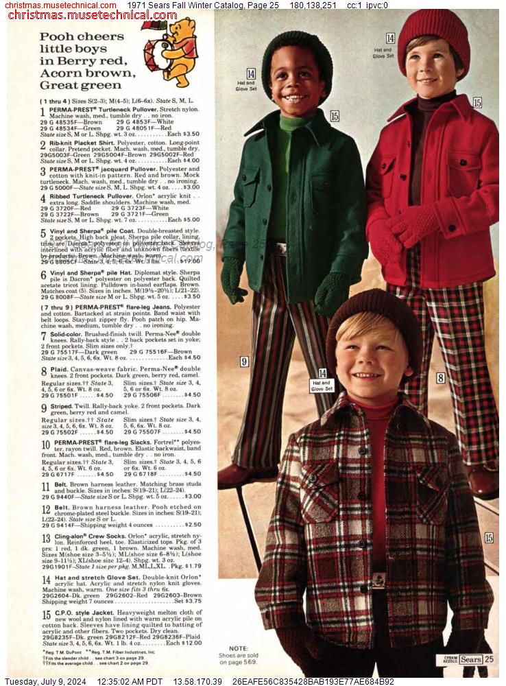 1971 Sears Fall Winter Catalog, Page 25