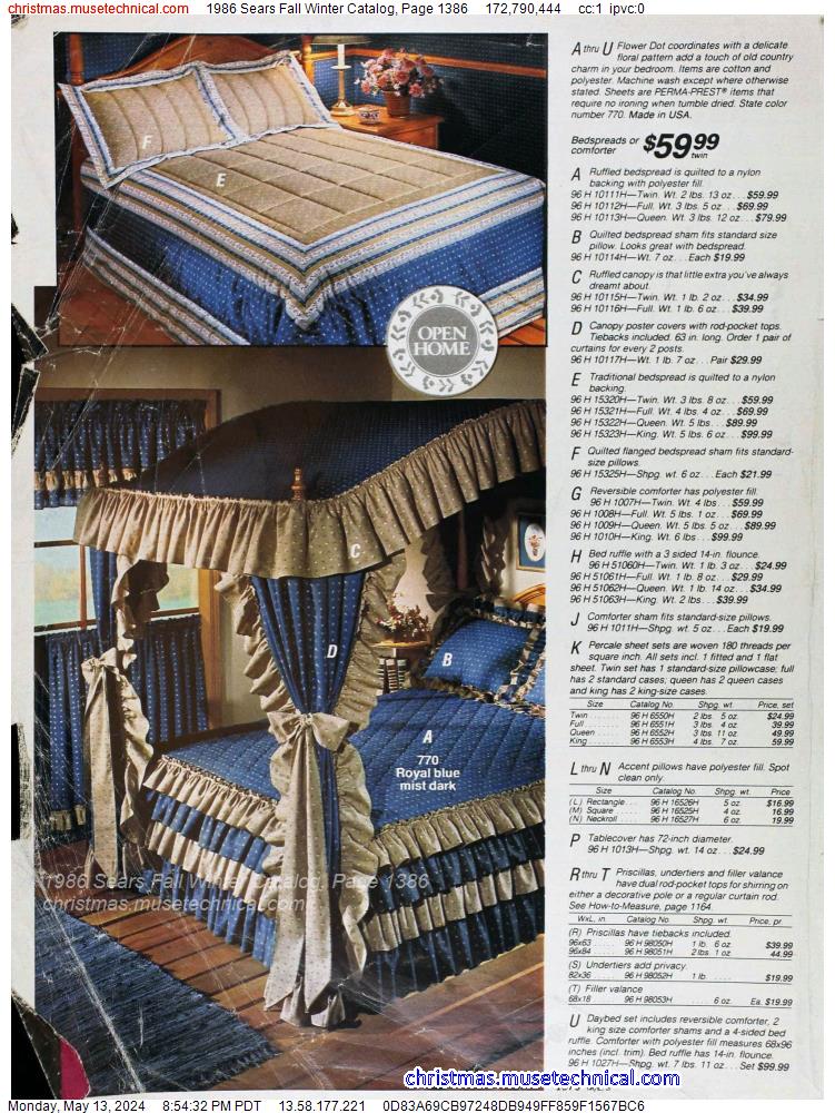 1986 Sears Fall Winter Catalog, Page 1386