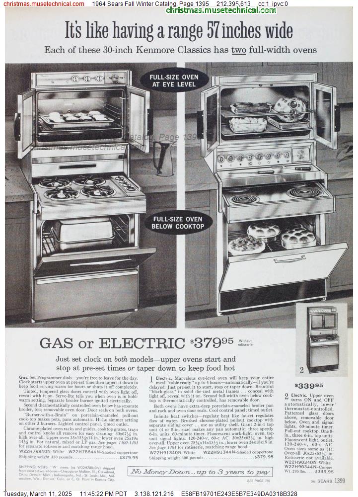 1964 Sears Fall Winter Catalog, Page 1395