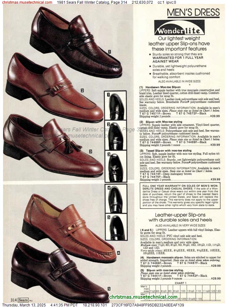 1981 Sears Fall Winter Catalog, Page 314