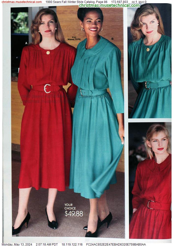 1990 Sears Fall Winter Style Catalog, Page 86