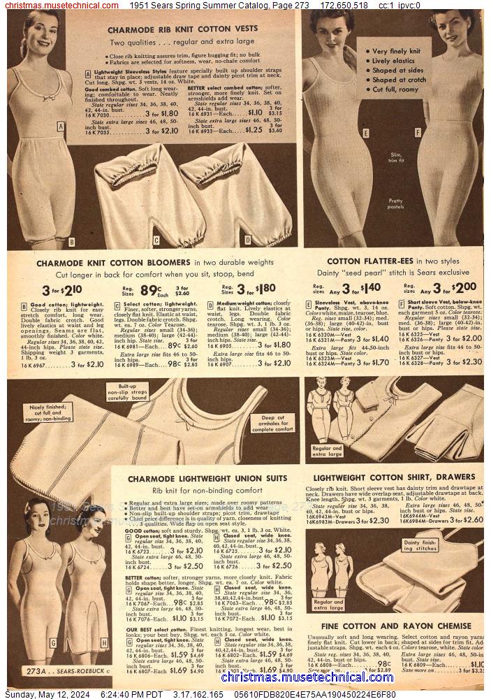 1951 Sears Spring Summer Catalog, Page 273