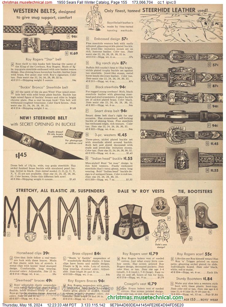 1950 Sears Fall Winter Catalog, Page 155
