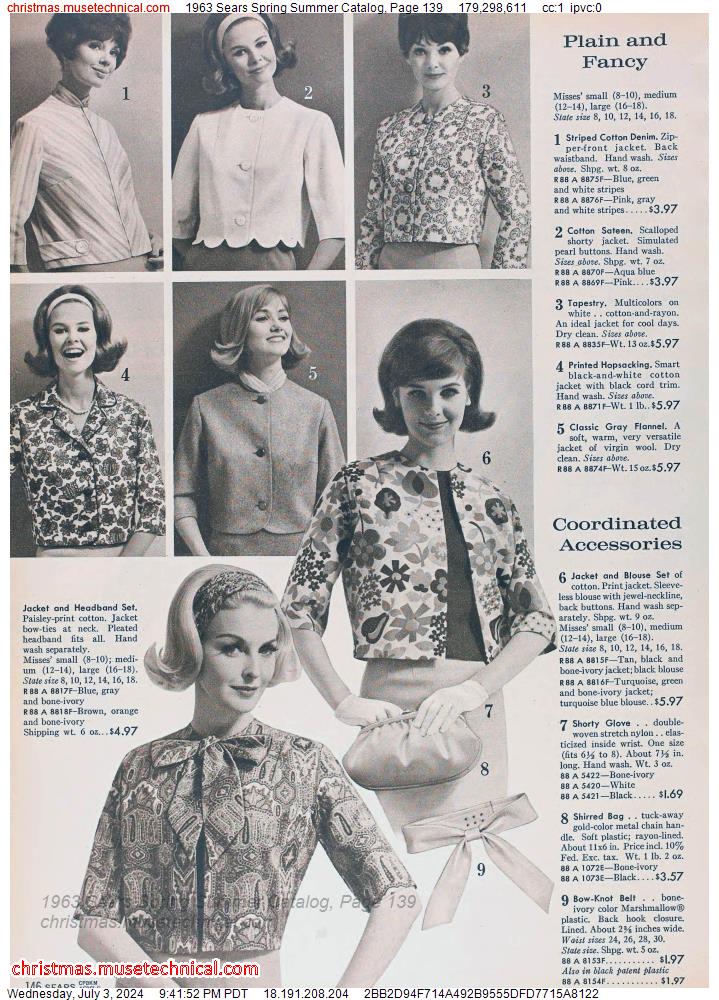 1963 Sears Spring Summer Catalog, Page 139