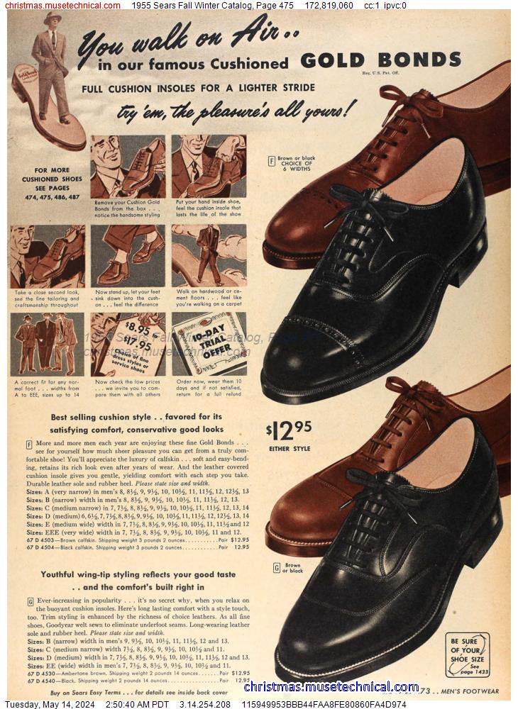 1955 Sears Fall Winter Catalog, Page 475