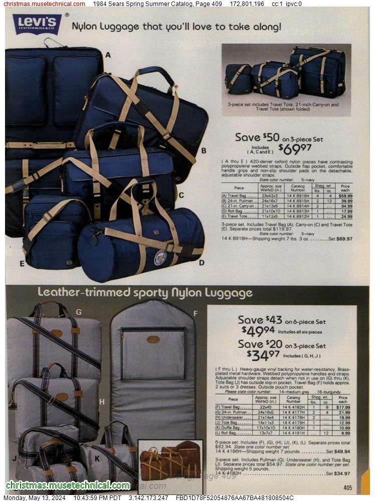 1984 Sears Spring Summer Catalog, Page 409