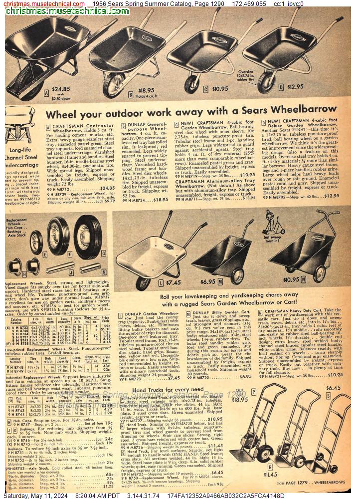 1956 Sears Spring Summer Catalog, Page 1290