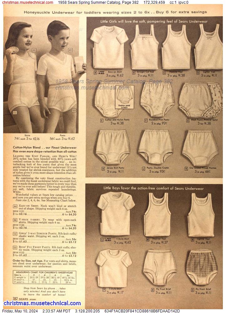 1958 Sears Spring Summer Catalog, Page 382