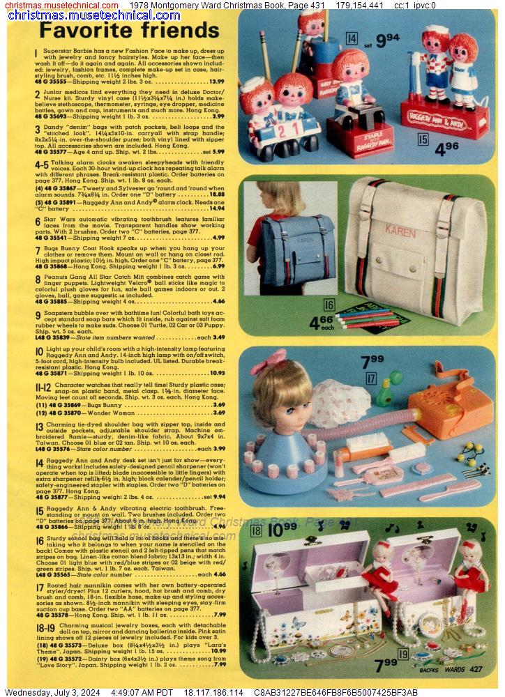1978 Montgomery Ward Christmas Book, Page 431