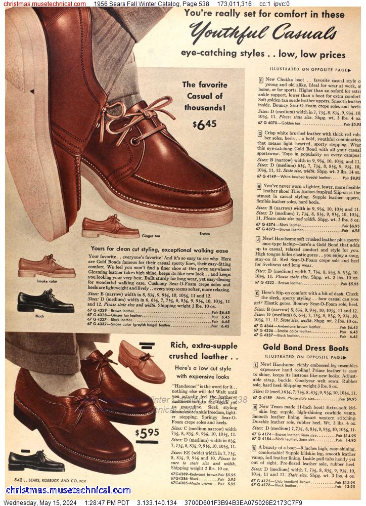 1956 Sears Fall Winter Catalog, Page 538