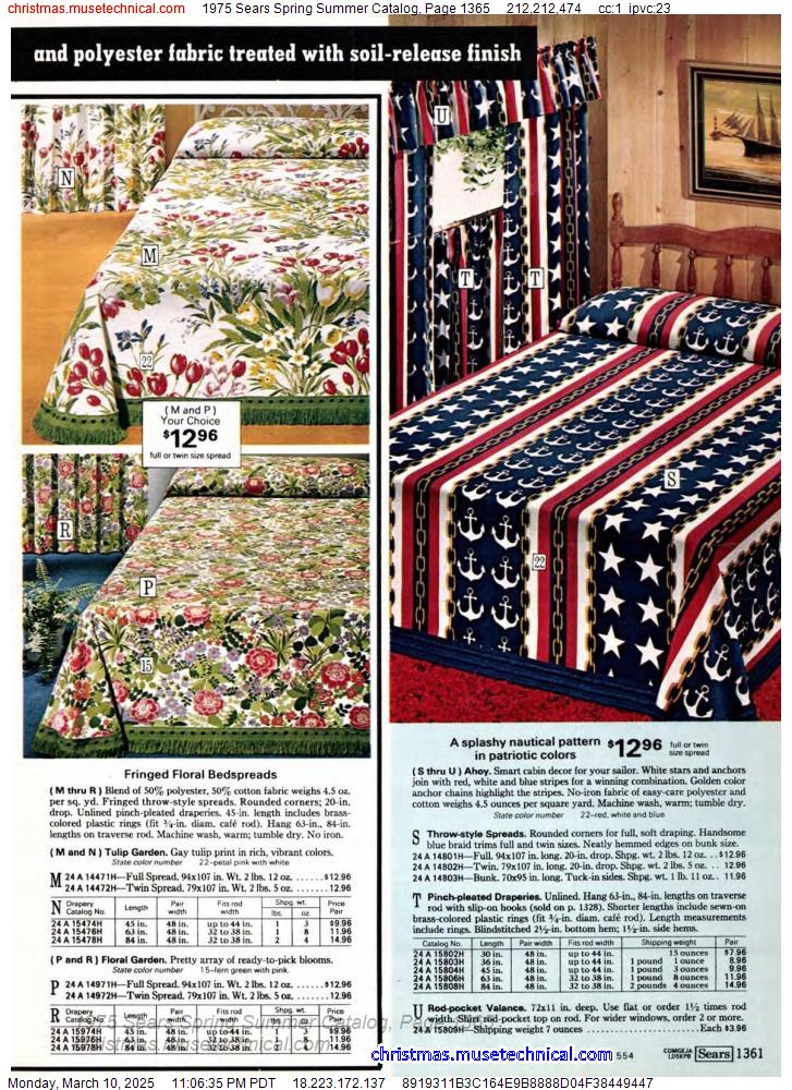 1975 Sears Spring Summer Catalog, Page 1365