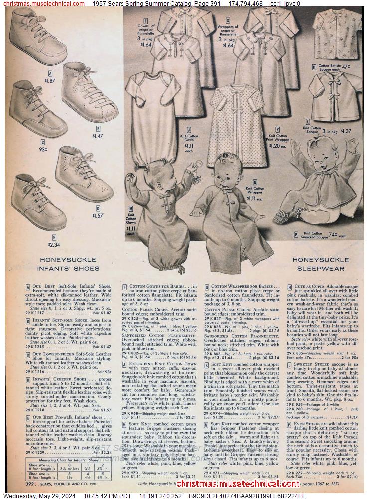 1957 Sears Spring Summer Catalog, Page 391