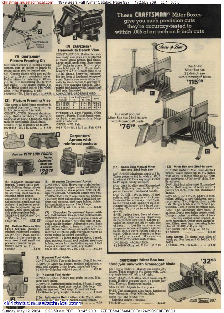 1979 Sears Fall Winter Catalog, Page 887