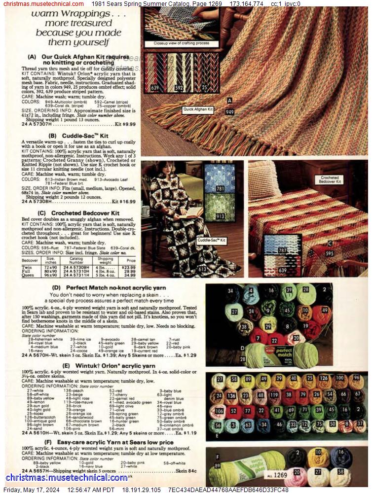 1981 Sears Spring Summer Catalog, Page 1269