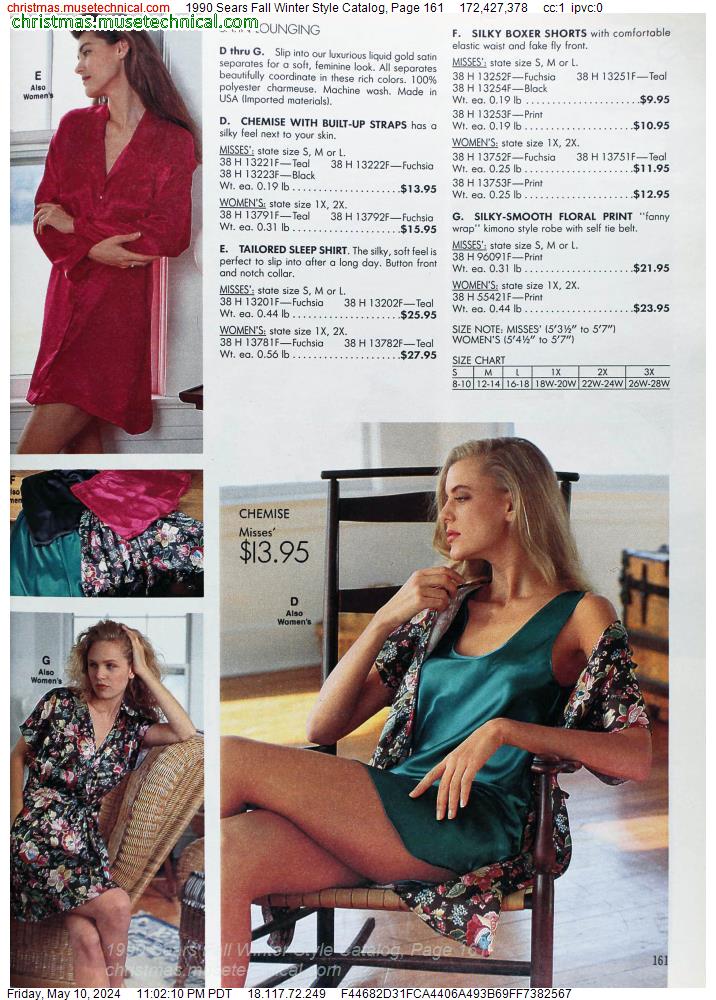 1990 Sears Fall Winter Style Catalog, Page 161