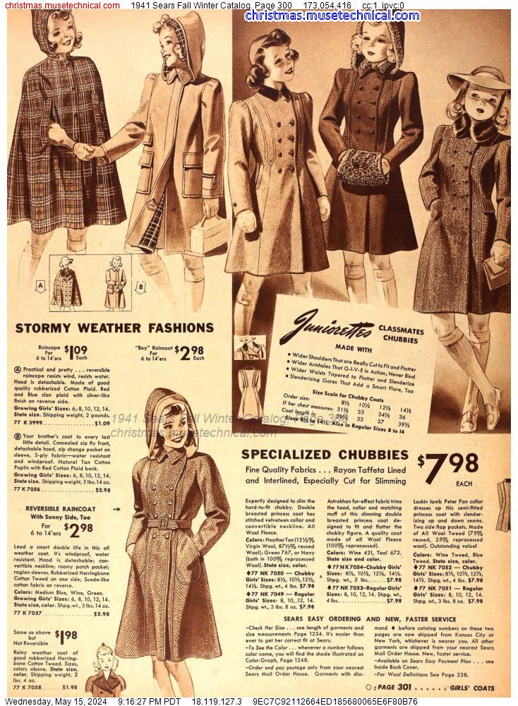 1941 Sears Fall Winter Catalog, Page 300