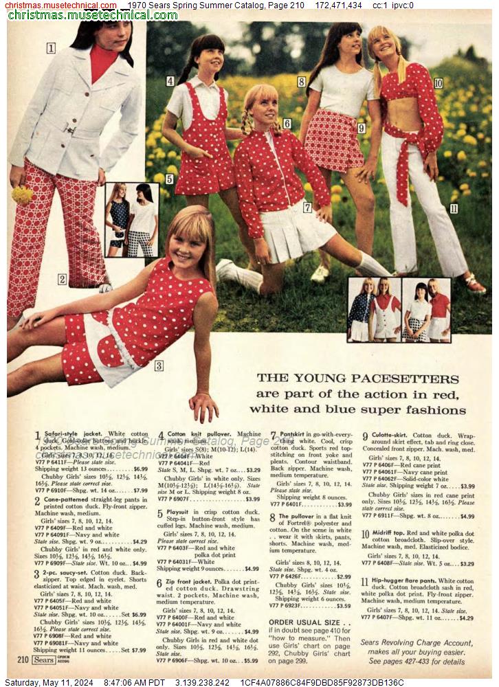 1970 Sears Spring Summer Catalog, Page 210