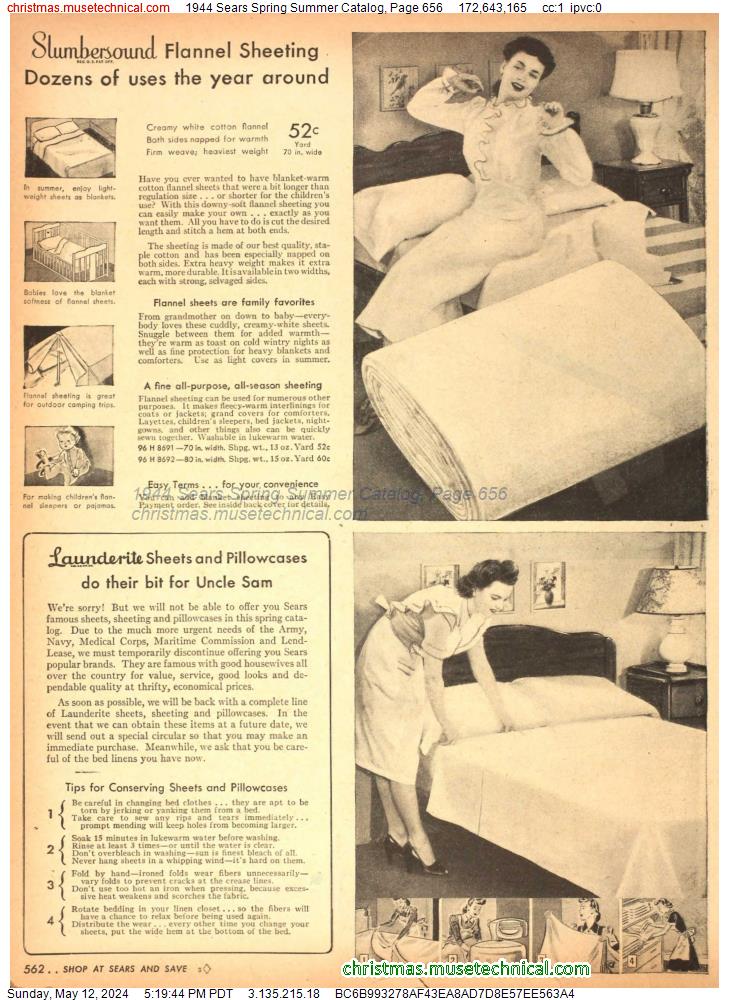 1944 Sears Spring Summer Catalog, Page 656