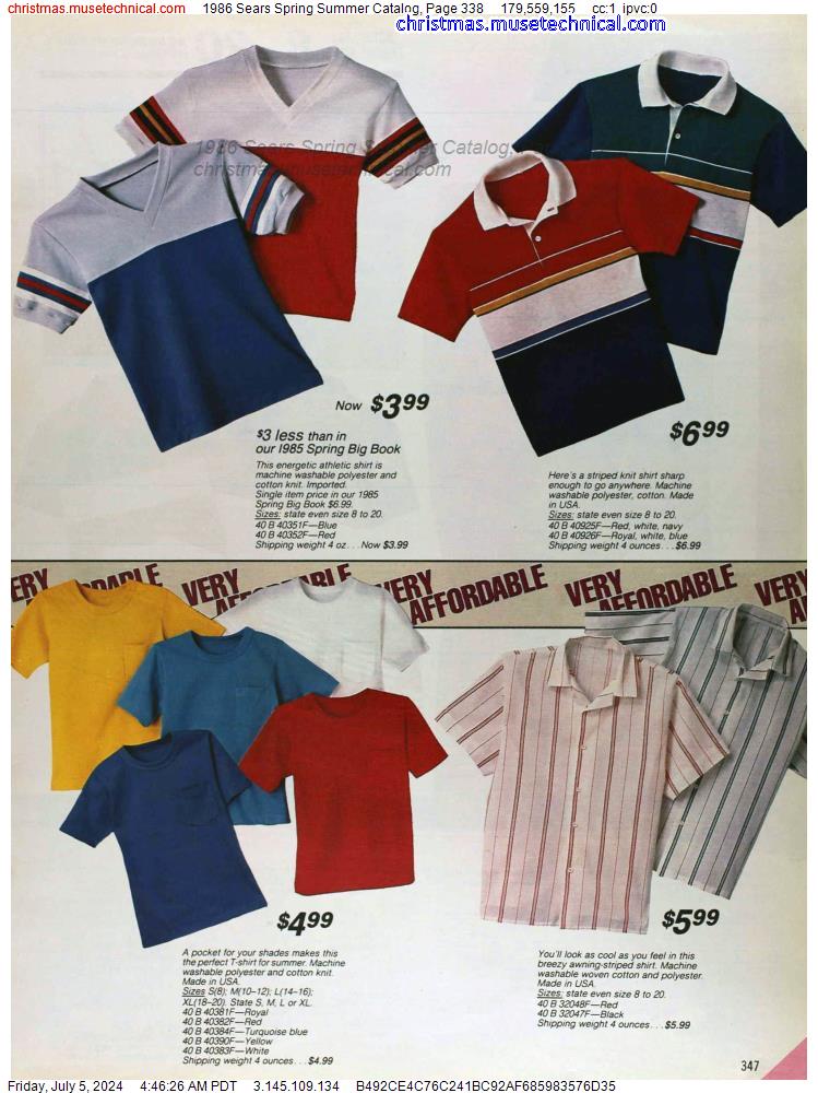 1986 Sears Spring Summer Catalog, Page 338