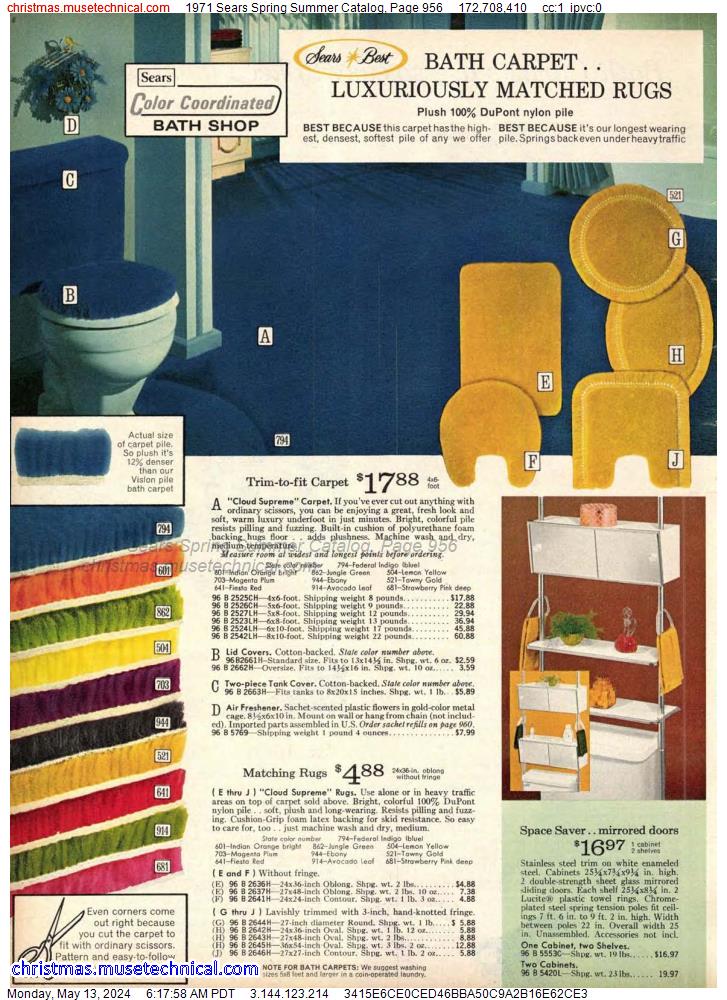 1971 Sears Spring Summer Catalog, Page 956