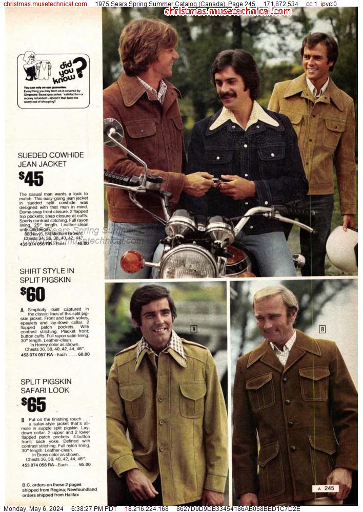 1975 Sears Spring Summer Catalog (Canada), Page 245