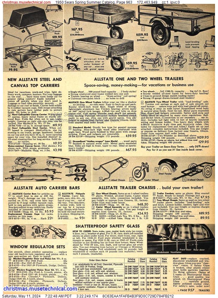 1950 Sears Spring Summer Catalog, Page 963