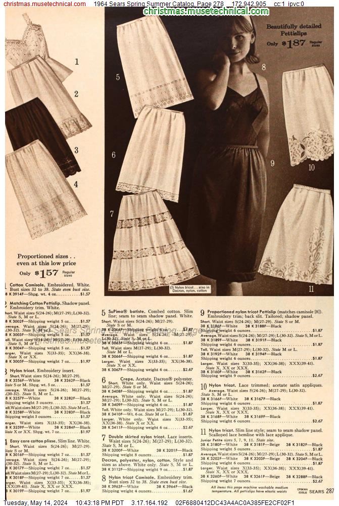 1964 Sears Spring Summer Catalog, Page 278
