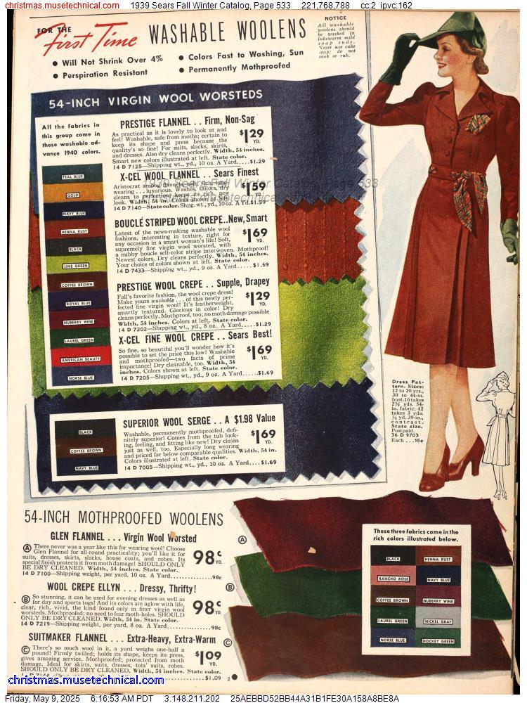 1939 Sears Fall Winter Catalog, Page 533