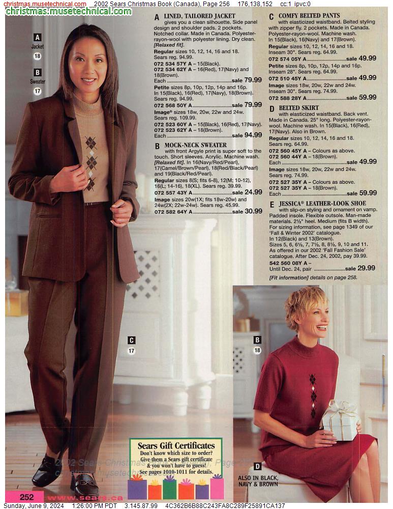 2002 Sears Christmas Book (Canada), Page 256