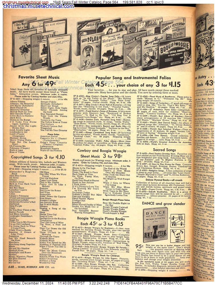 1946 Sears Fall Winter Catalog, Page 564