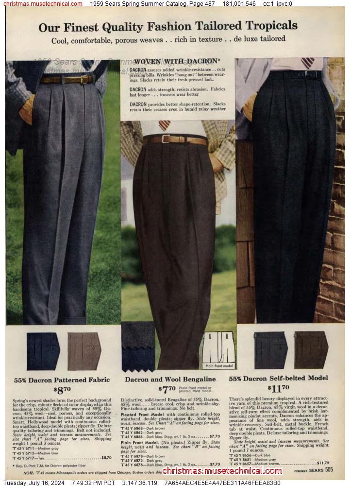 1959 Sears Spring Summer Catalog, Page 487