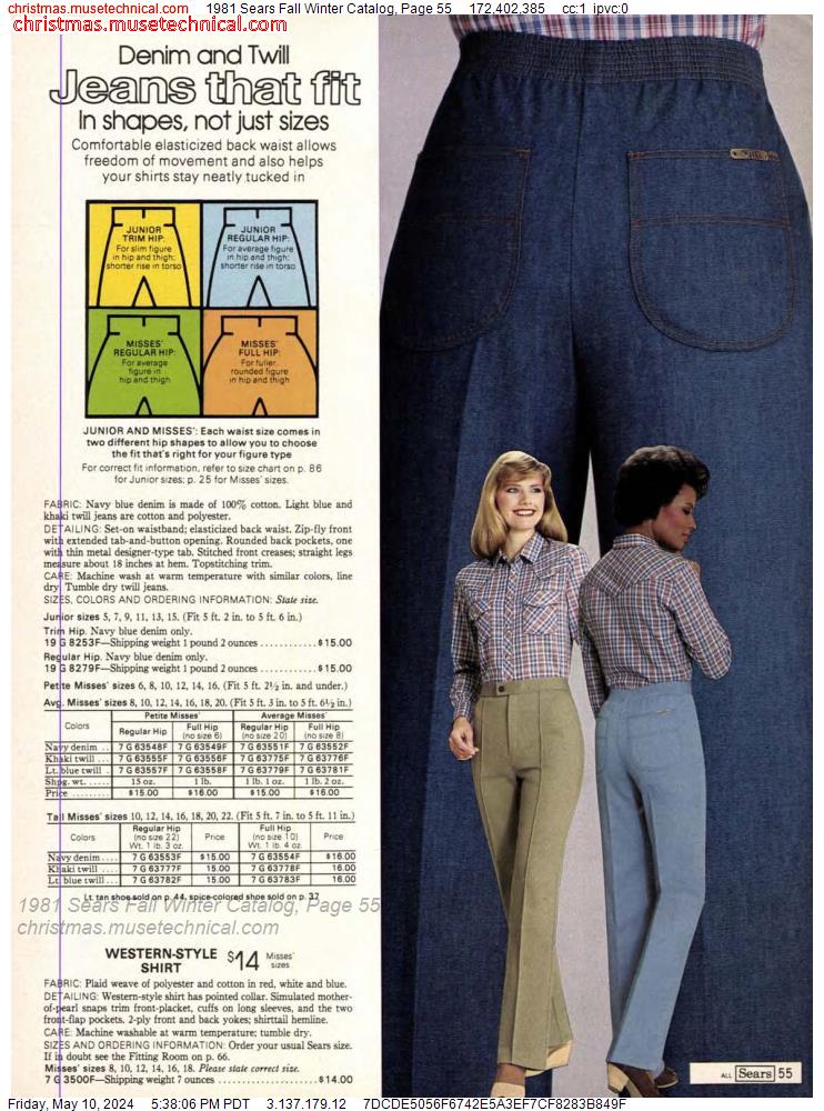 1981 Sears Fall Winter Catalog, Page 55