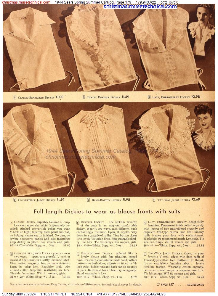 1944 Sears Spring Summer Catalog, Page 179