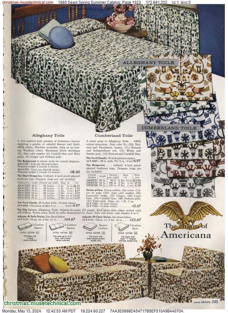 1960 Sears Spring Summer Catalog, Page 1523