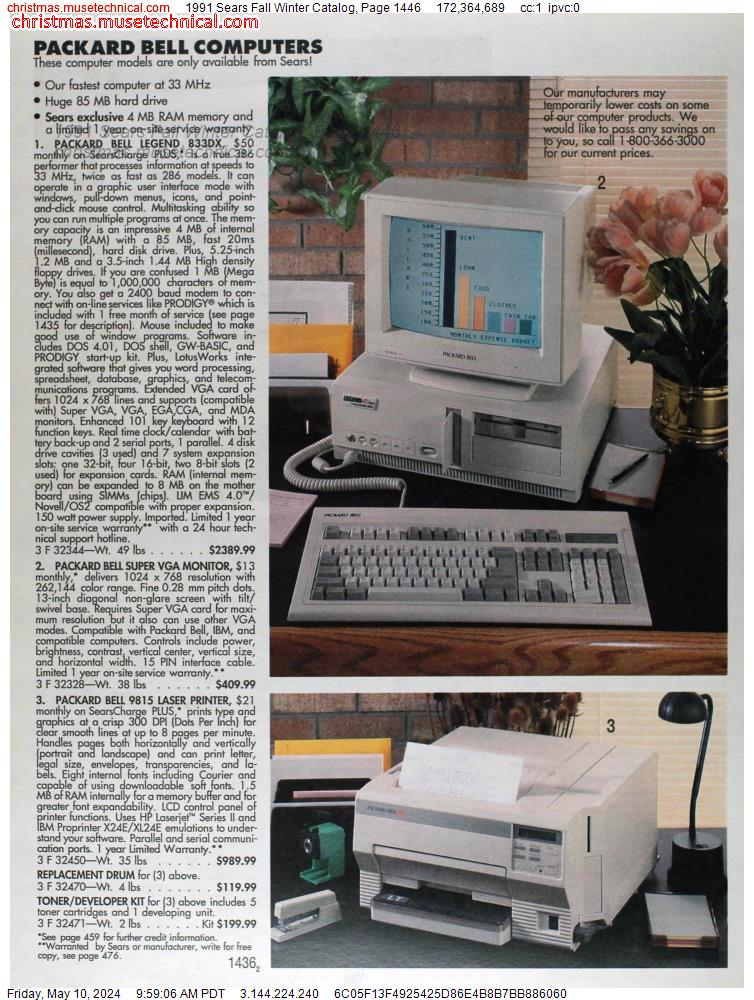 1991 Sears Fall Winter Catalog, Page 1446