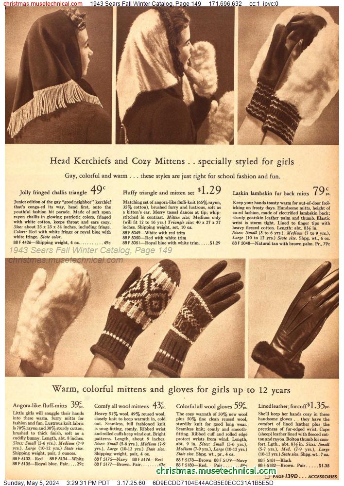 1943 Sears Fall Winter Catalog, Page 149
