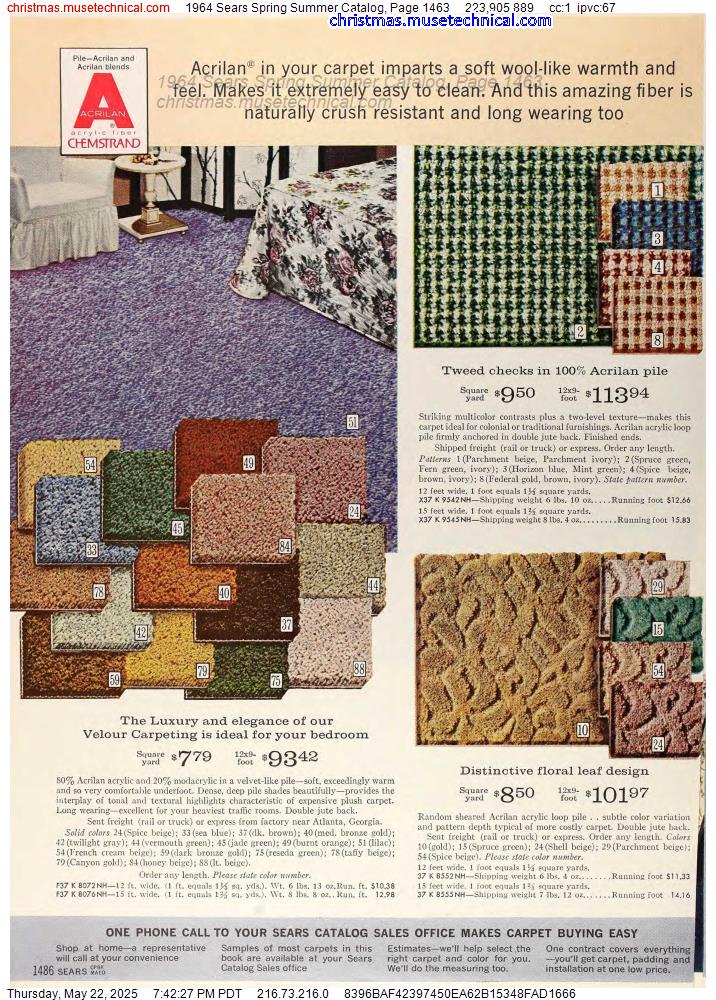 1964 Sears Spring Summer Catalog, Page 1463