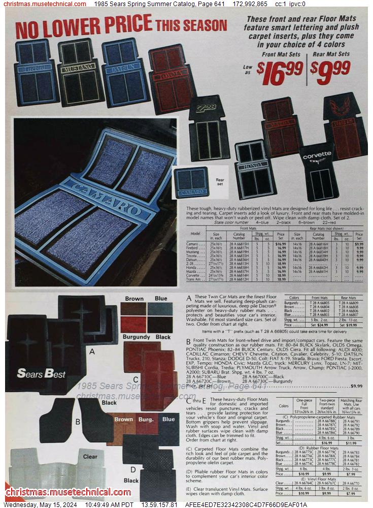 1985 Sears Spring Summer Catalog, Page 641