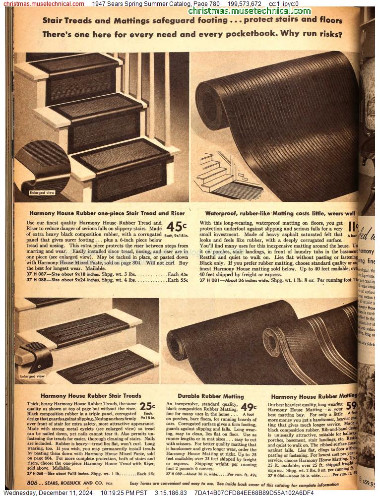 1947 Sears Spring Summer Catalog, Page 780