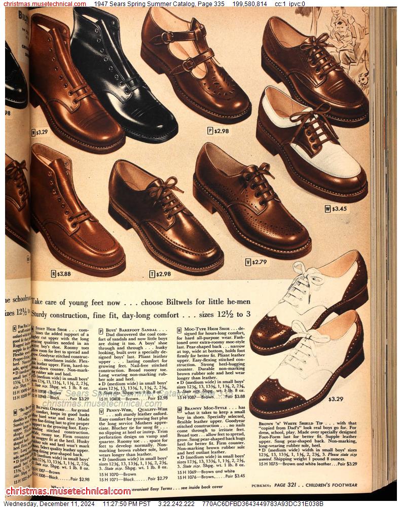 1947 Sears Spring Summer Catalog, Page 335